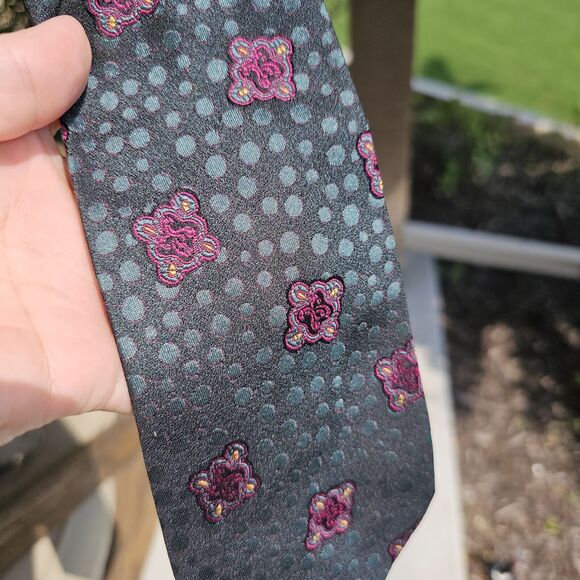 GIANNI VERSACE COUTURE silk neck tie iconic classic print, Vintage 90s Business - Picture 6 of 6